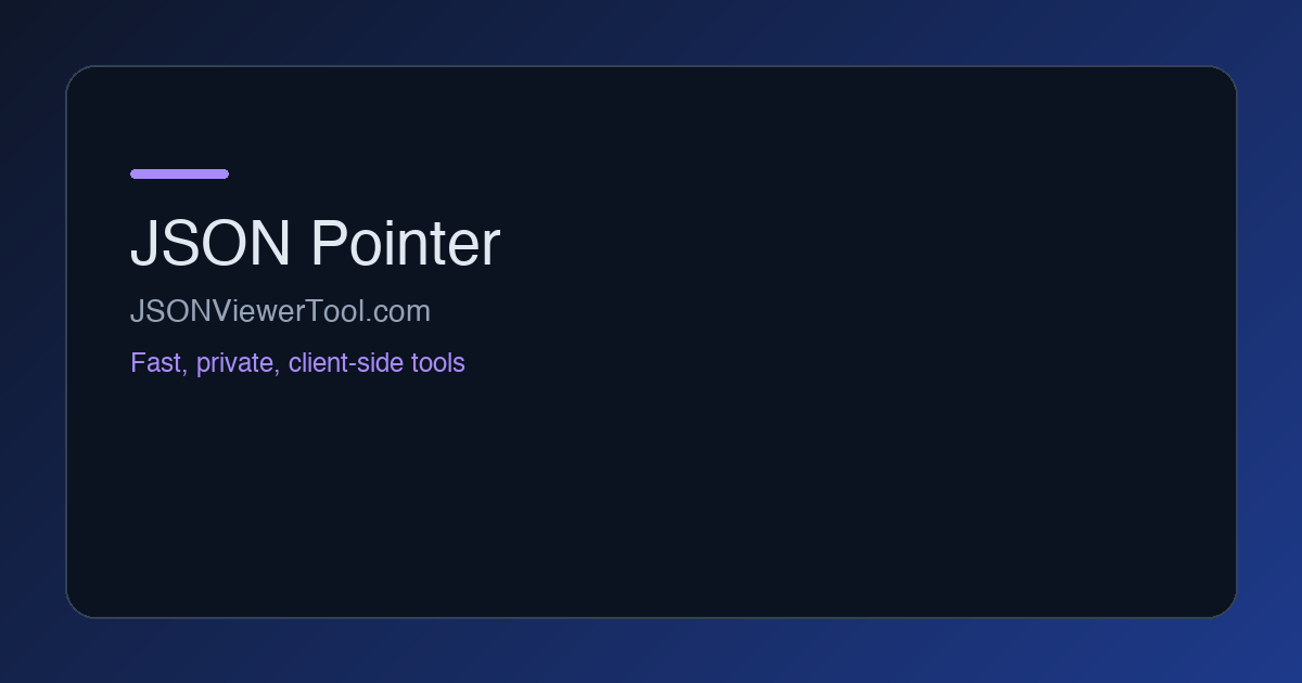 JSON Pointer Resolver Tool (RFC 6901) | Extract JSON Values